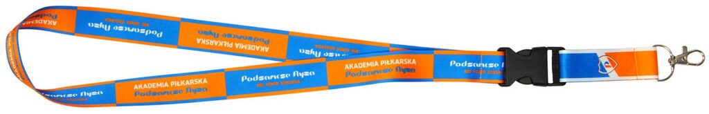 Smycze w pasy z logo Smycze w pasy z logo
